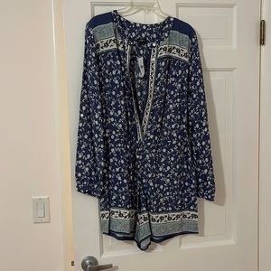 Blue loft romper medium